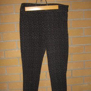 Candy Couture Ladies Black Patterned Skinny Pants, Size S/M